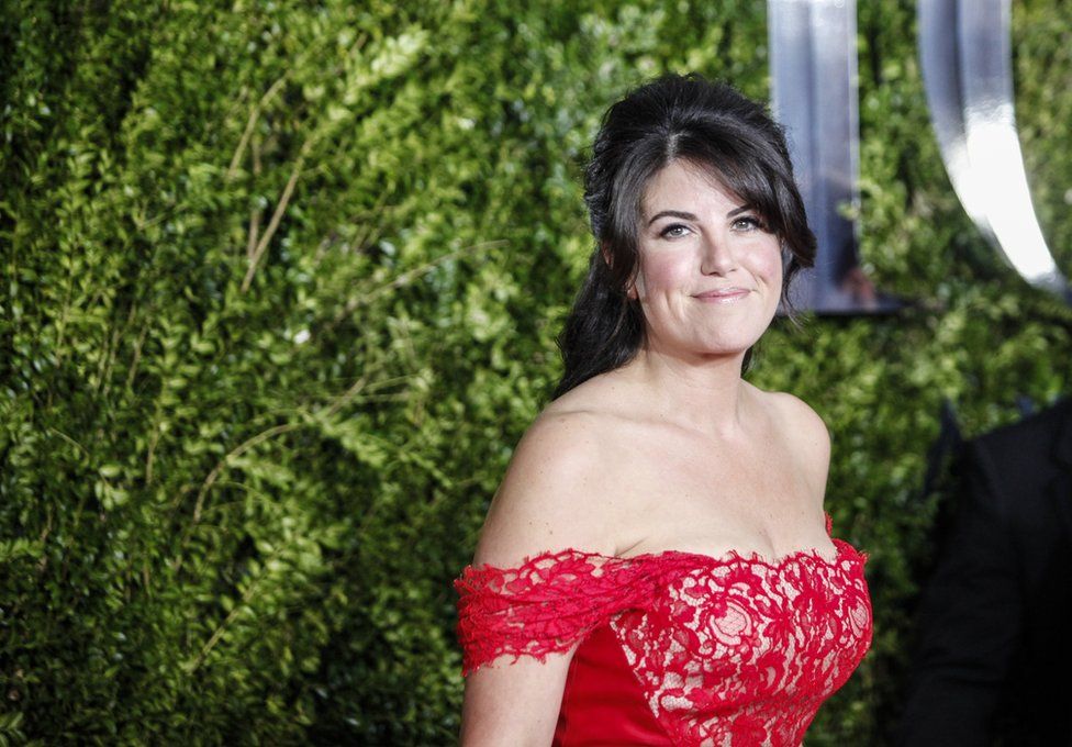 Monica Lewinsky poses on arrival for the American Theatre Wing's 69th Annual Tony Awards at the Radio City Music Hall in New York City on 7 June 2015