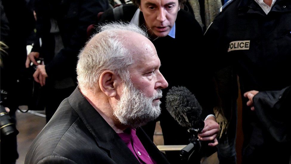 Bernard Preynat, a former priest accused on sexual assault, waits the beginning of his trial, 13 January 2020