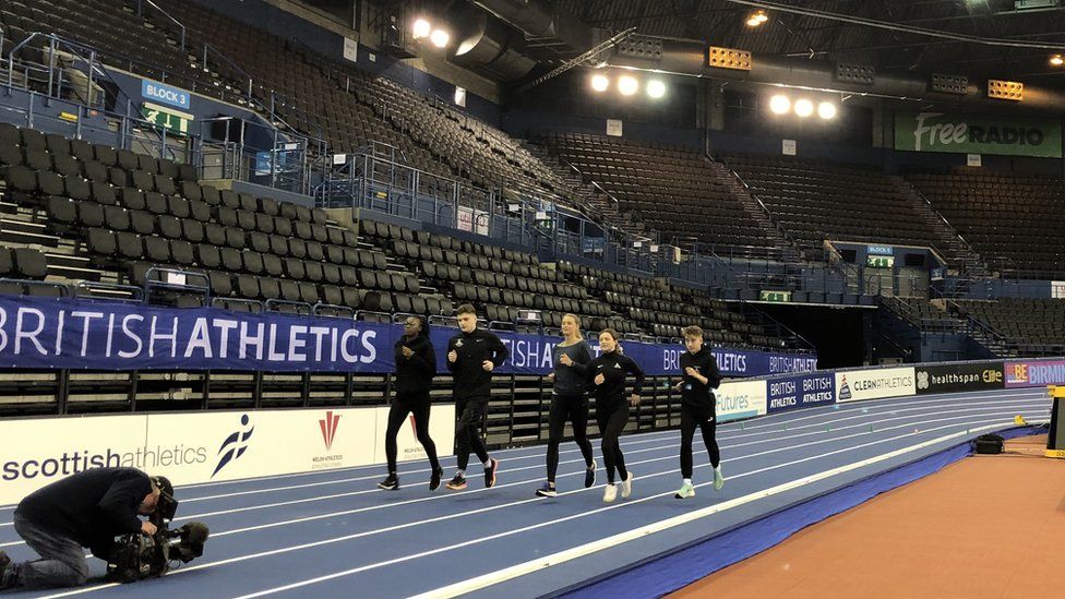 New £1.7m indoor athletics track laid at Birmingham's Utilita Arena