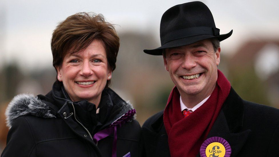 Diane James and Nigel Farage