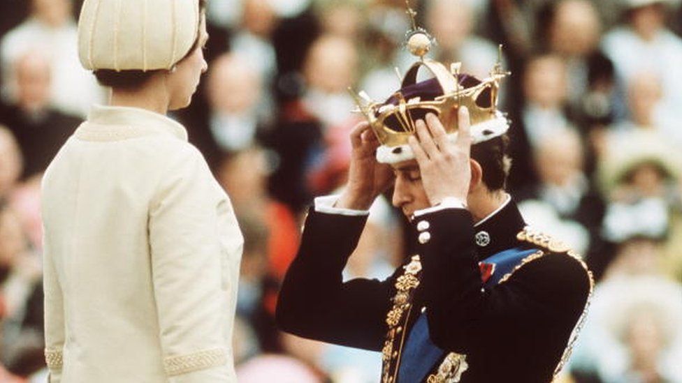 The investiture of Prince Charles in 1969