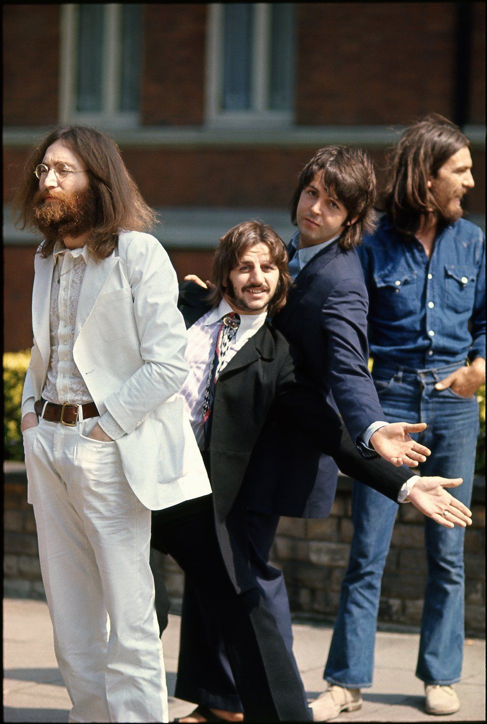 The Beatles at Abbey Road in 1969