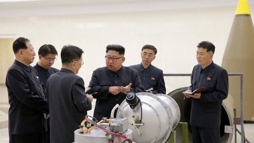 Kim Inspects Nuclear Warhead A Picture Decoded Bbc News 