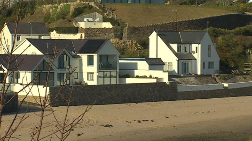 Homes overlooking the coast at Abersoch