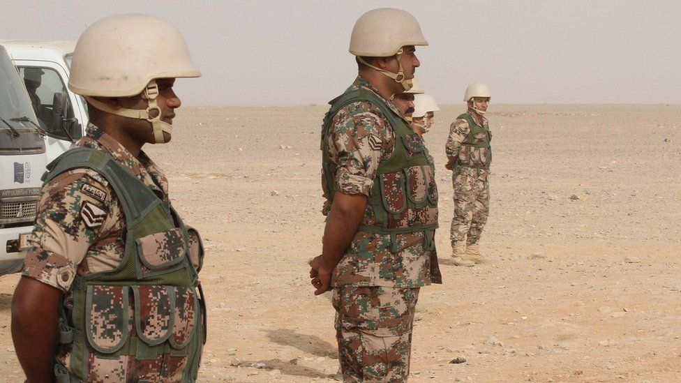 Jordanian soldiers guarding the Jordan-Syria at Rukban (10 September 2015)