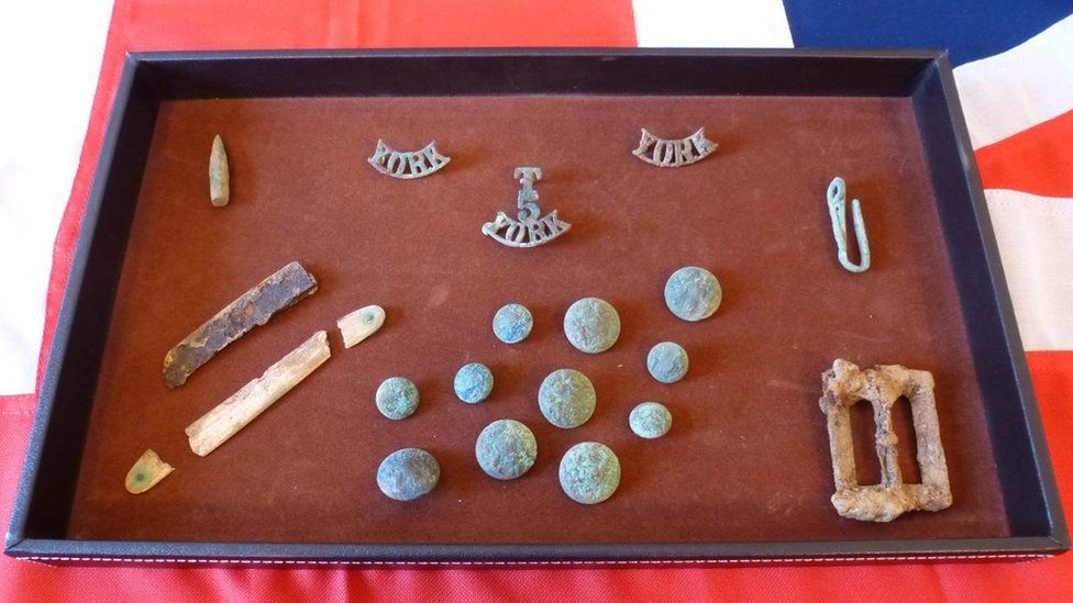 Artefacts belonging to Private Parker