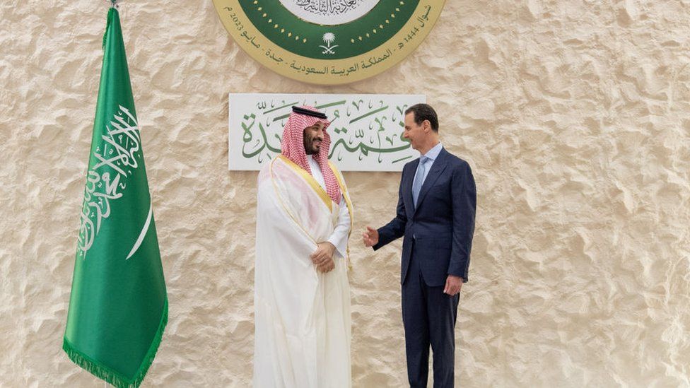 Crown Prince Mohammed bin Salman meets Bashar al-Assad