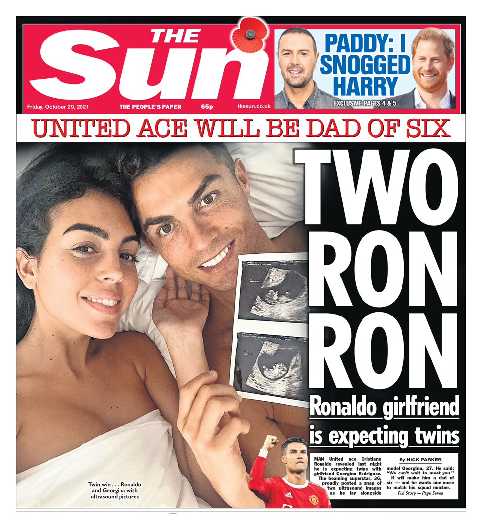 Sun front page - 21/10/21