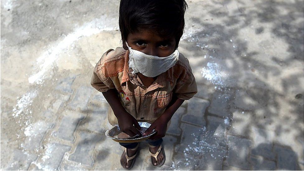A street kid in India during coronavirus