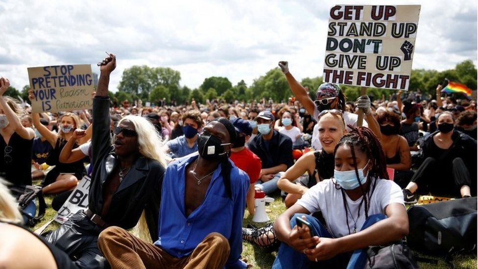 Black Lives Matter protesters in Hyde Park