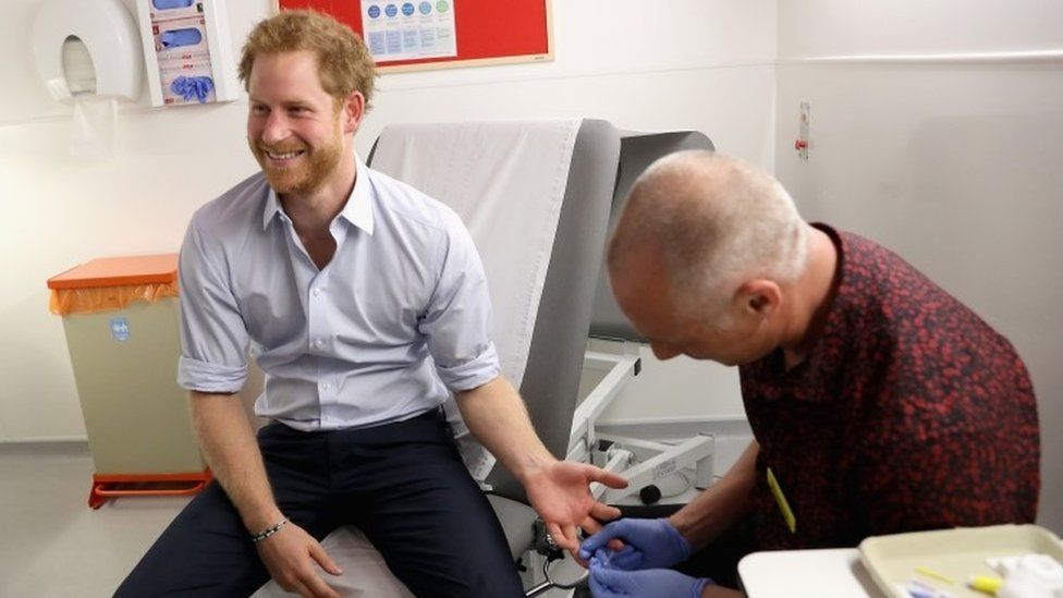 Prince Harry and specialist psychotherapist Robert Palmer