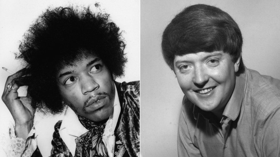 Jimi Hendrix, right, and Chas Chandler