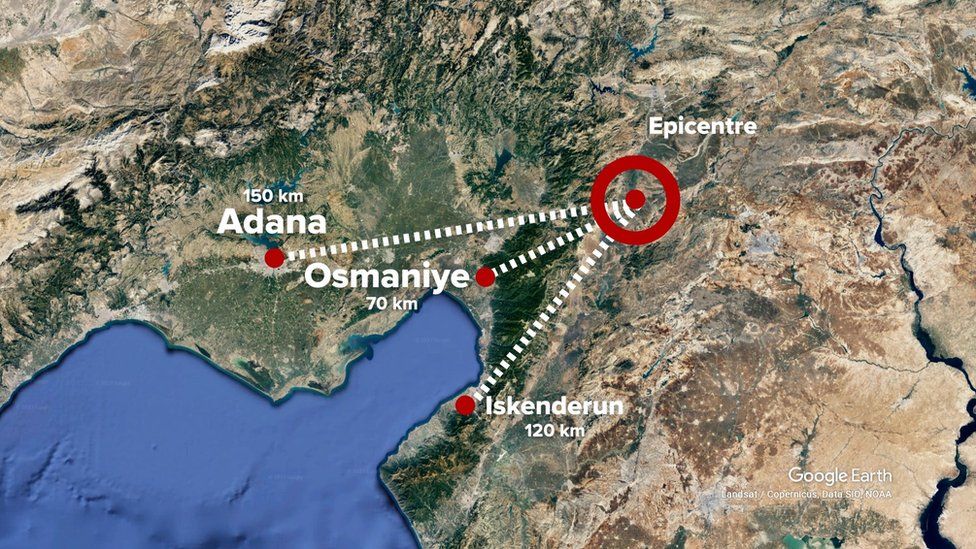 Map of Adana, Iskenderun and Osmaniye