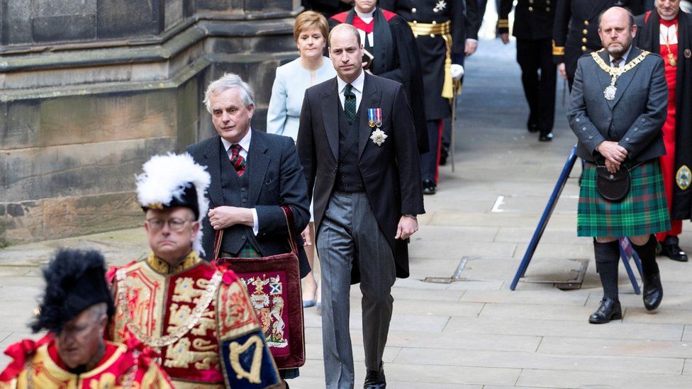 Prince William arrives for the opening ceremony of the General Assembly of the Church of Scotland
