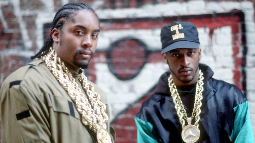 Rappers Eric B & Rakim pose for a portrait session in 1987