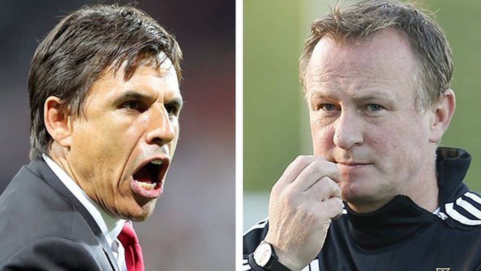 Wales manager Chris Coleman and Northern Ireland Michael O'Neill