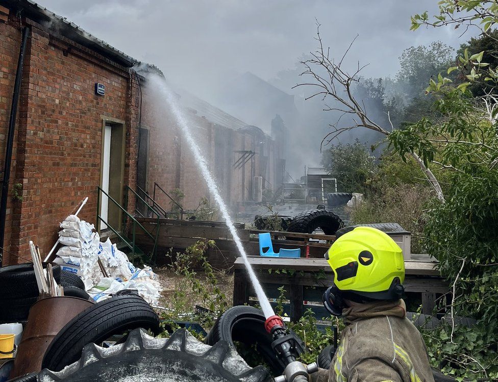 Fire at industrial unit in St Albans