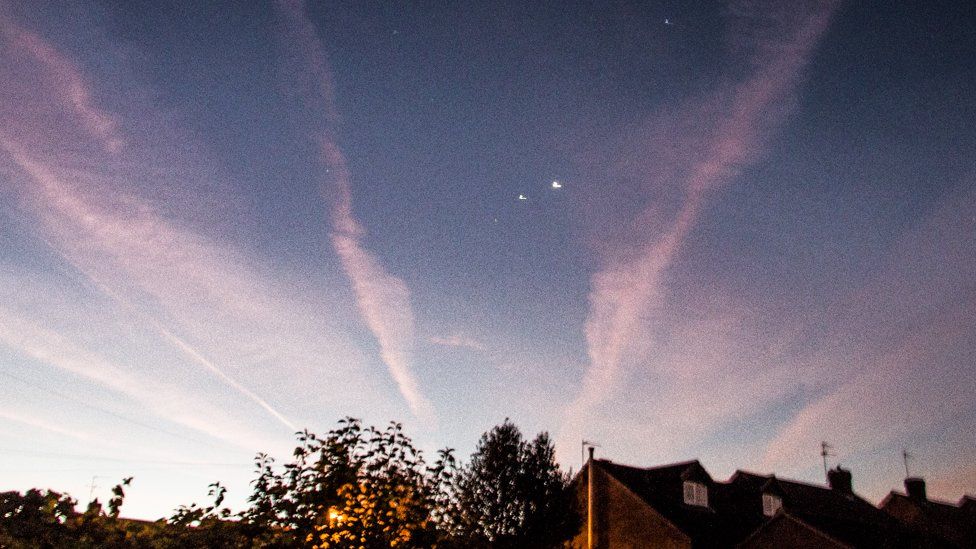 The planets seen from Burstwick, near Hull, Yorkshire