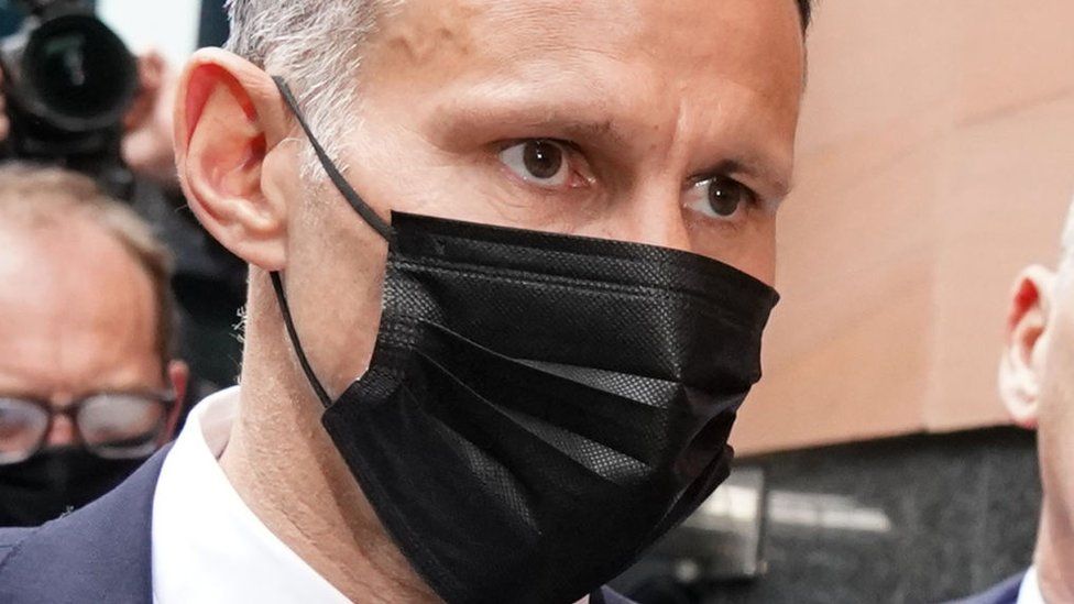 Ryan Giggs arrives at Manchester Magistrates' Court on Wednesday