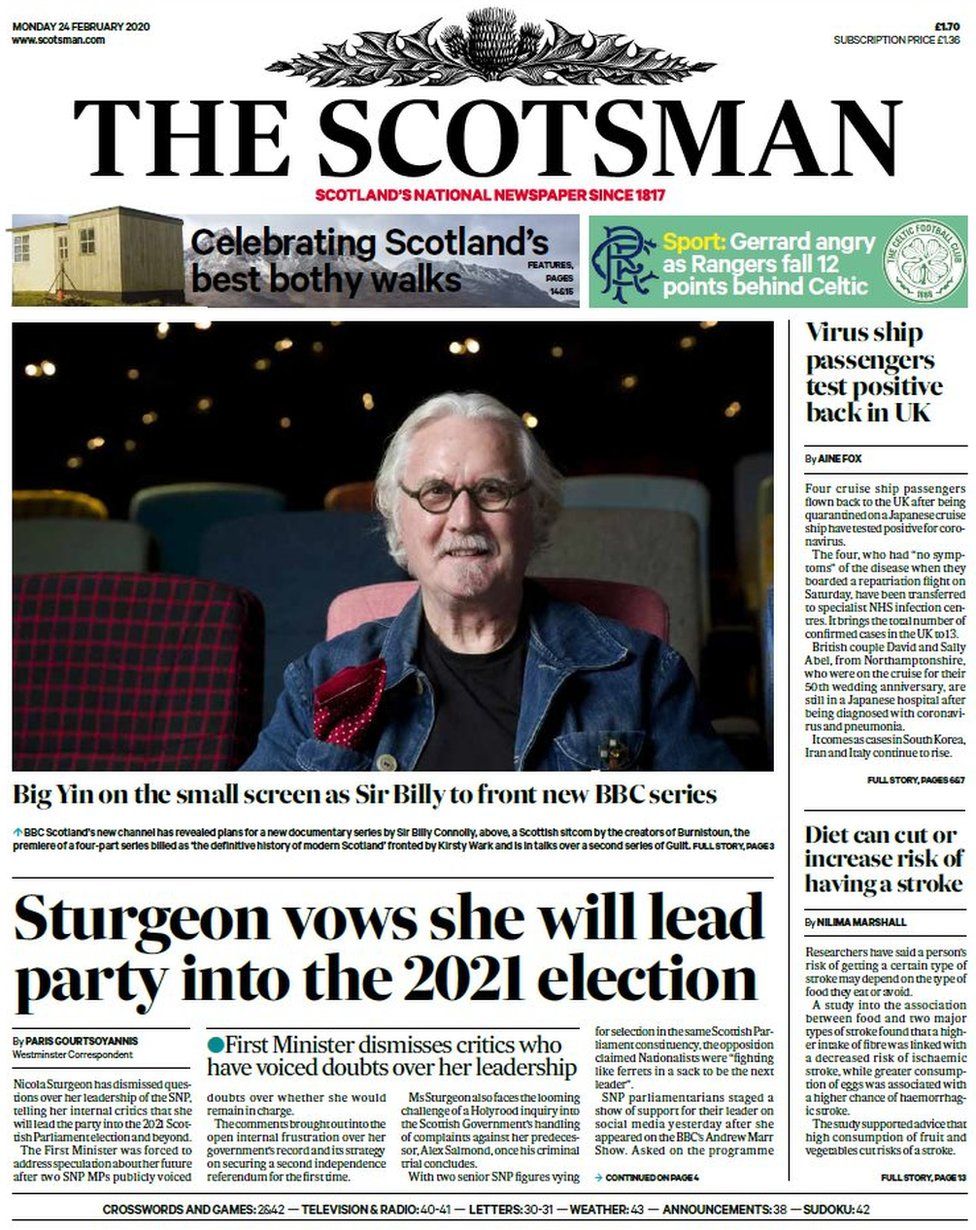 The Scotsman front page