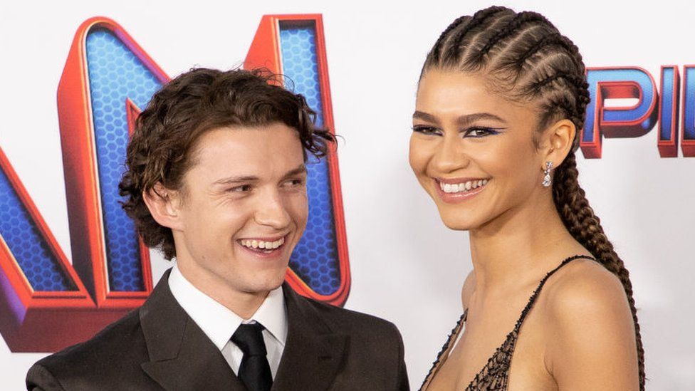 Tom Holland and Zendaya attend the Los Angeles premiere of Spider-Man: No Way Home.