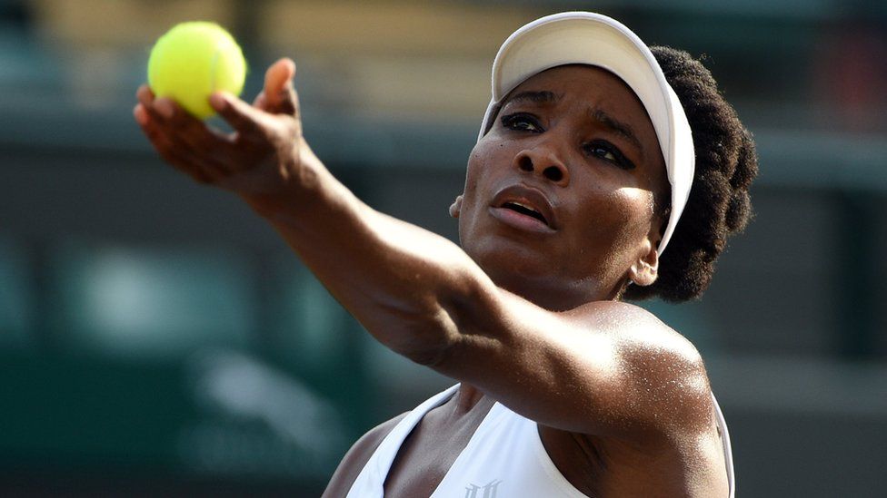 US Grand Slam tennis champion Venus Williams at the Wimbledon Championships in London, 7 July 2017