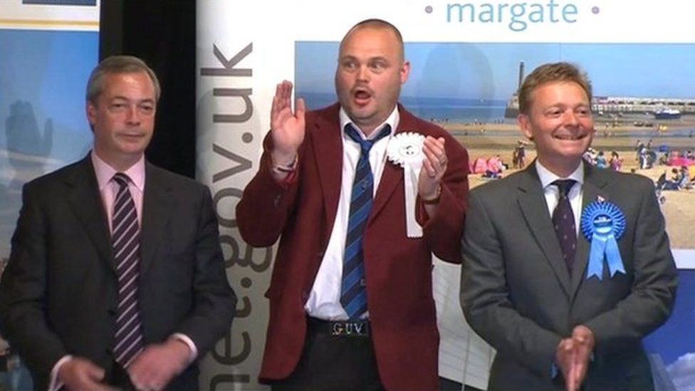 Nigel Farage, Al Murray and Craig Mackinlay