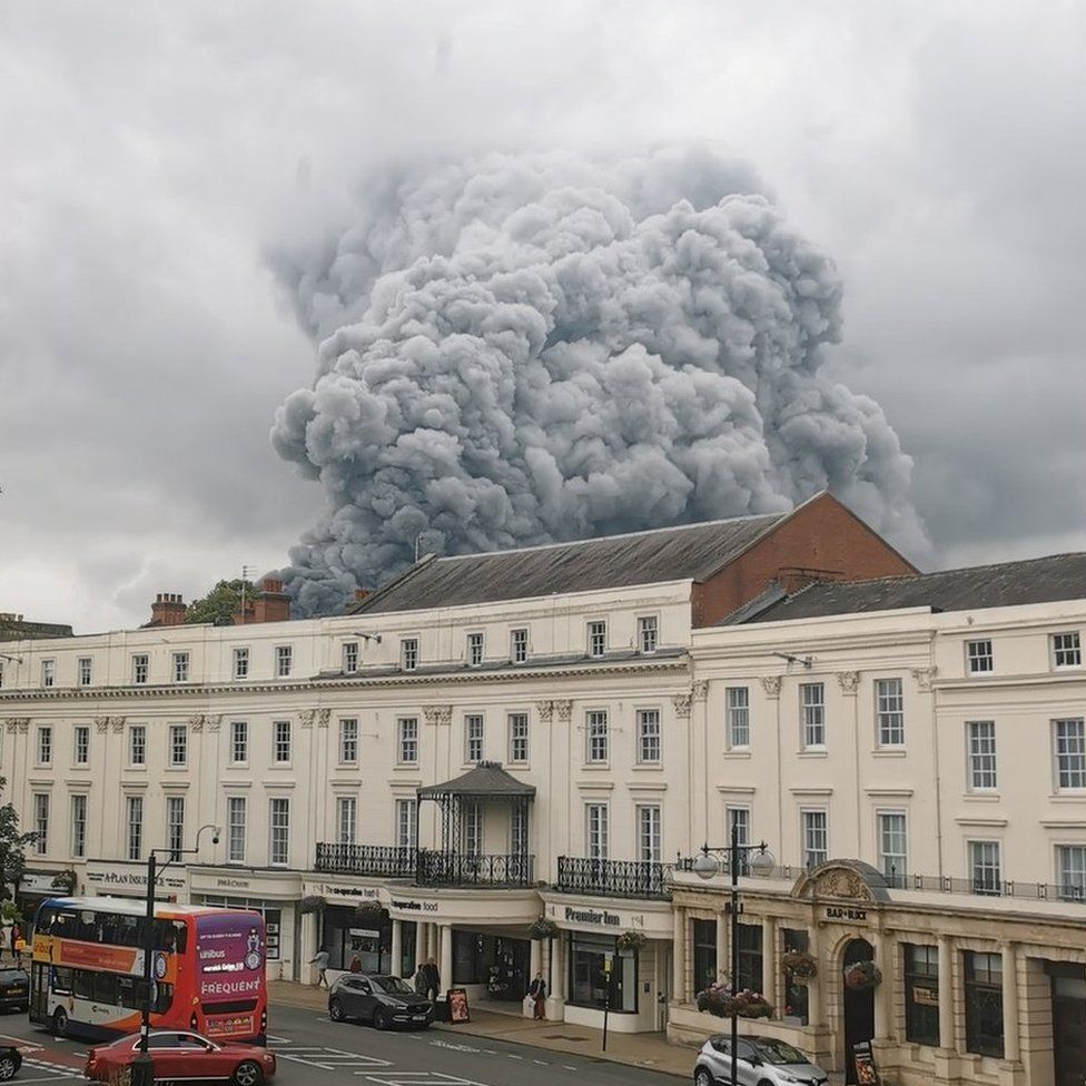 Fire above the Parade in Leamington Spa