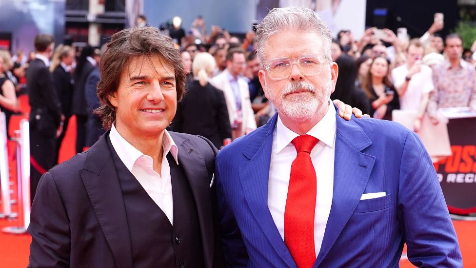 Tom Cruise (left) and Christopher McQuarrie arrive at the UK premiere of Mission: Impossible - Dead Reckoning Part One at Odeon Leicester sq\. in London. Picture date: Thursday June 22, 2023.