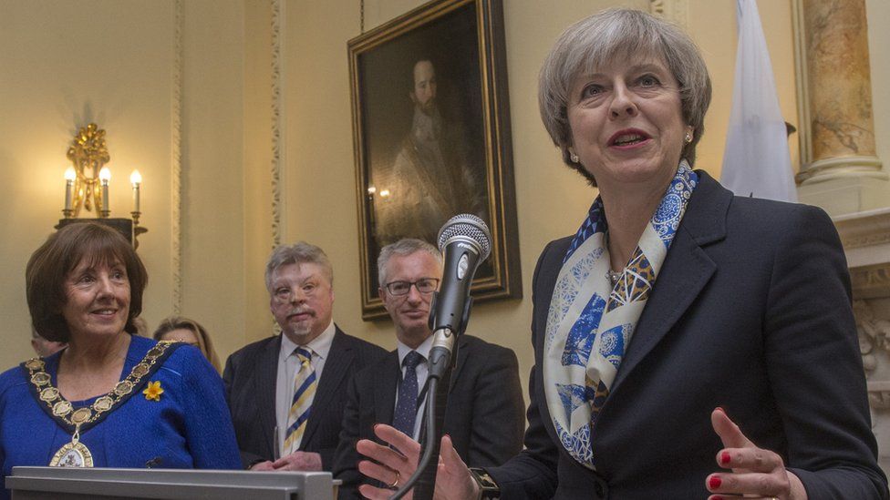 Theresa May at Downing Street reception