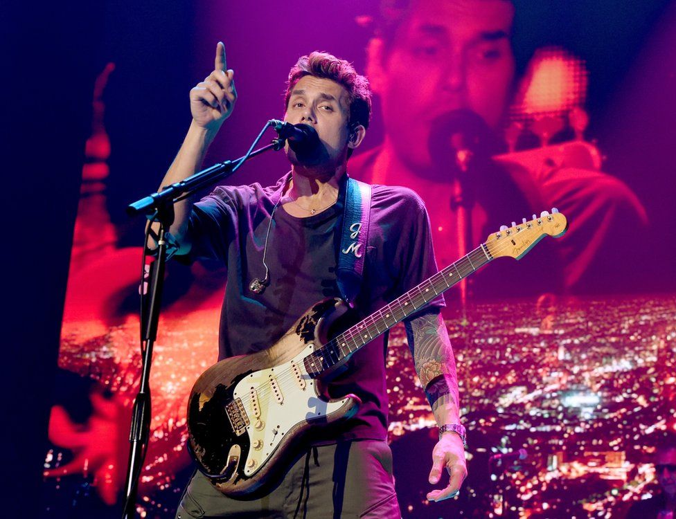 Musician John Mayer performs in California