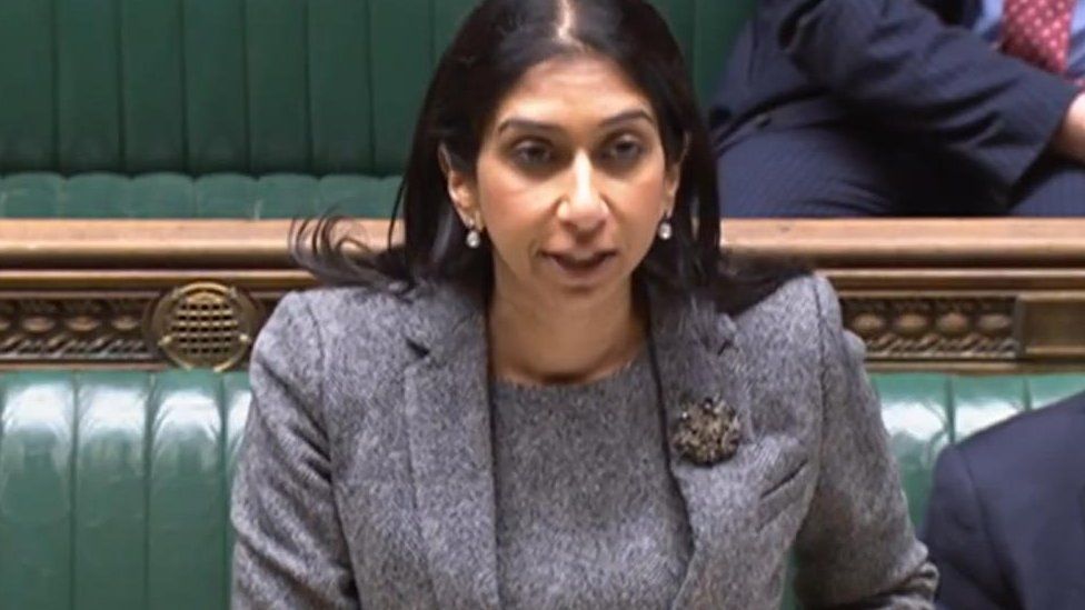 Suella Braverman delivering a statement on the Casey report to the Commons on Tuesday