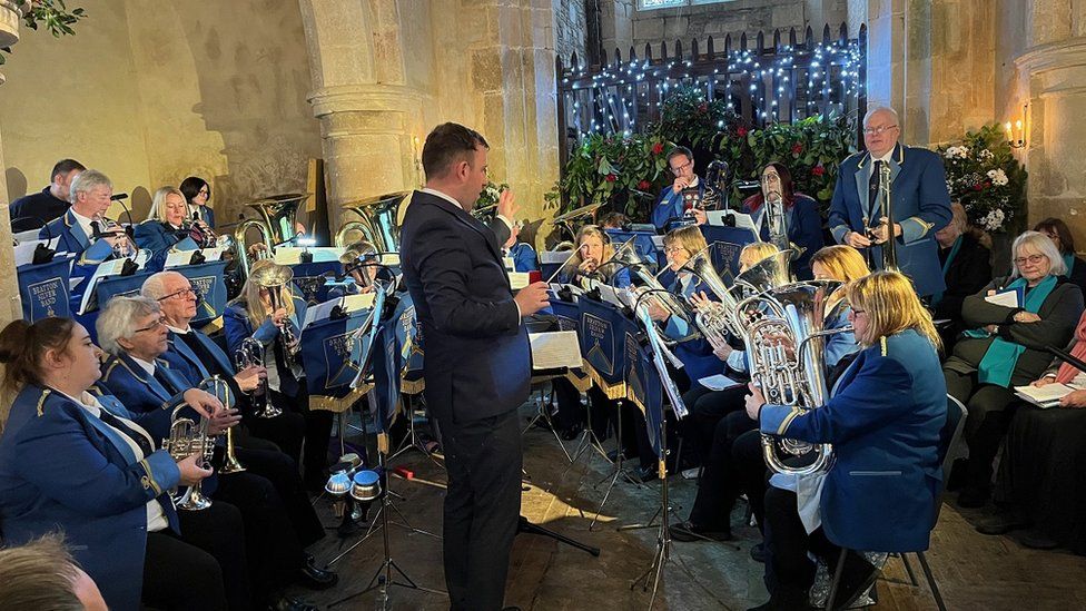 Bratton Silver Band playing carols in the Church this weekend for 150 visitors