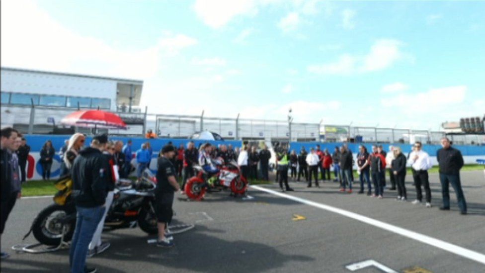 A minute silence was held at Donington Park on Sunday