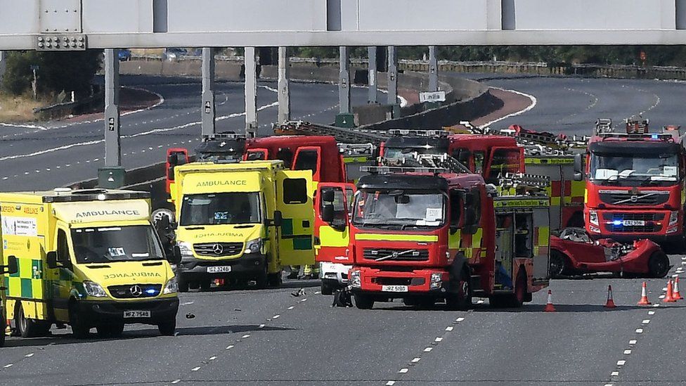 M2 Belfast Man dies after five vehicle crash BBC News