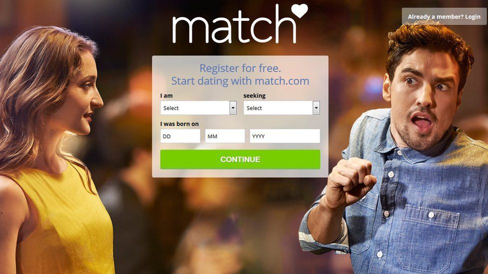 Screengrab of UK Match.com website