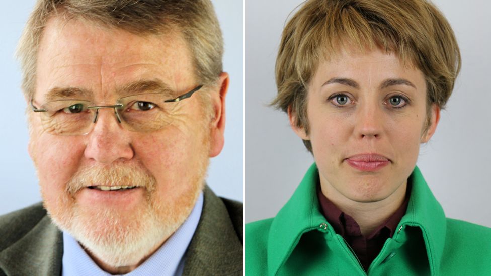 Powys councillors Edwin Roderick and Emily Durrant