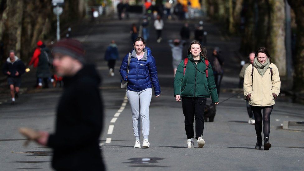 people walking in Glasgow