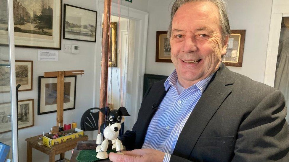 David Leech with his first ever puppet which he got as an 8-year-old