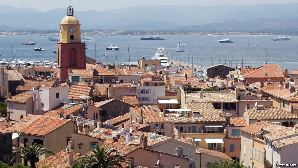 A view of the village of Saint-Tropez on July 10, 2013,
