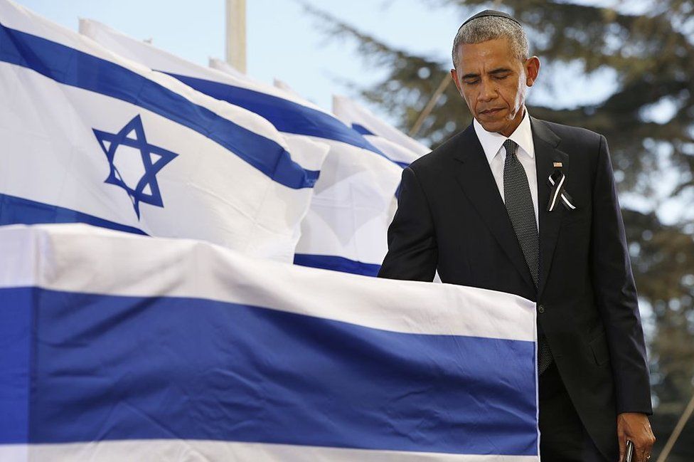 Obama attends the funeral of former Israeli president Shimon Peres in Jerusalem
