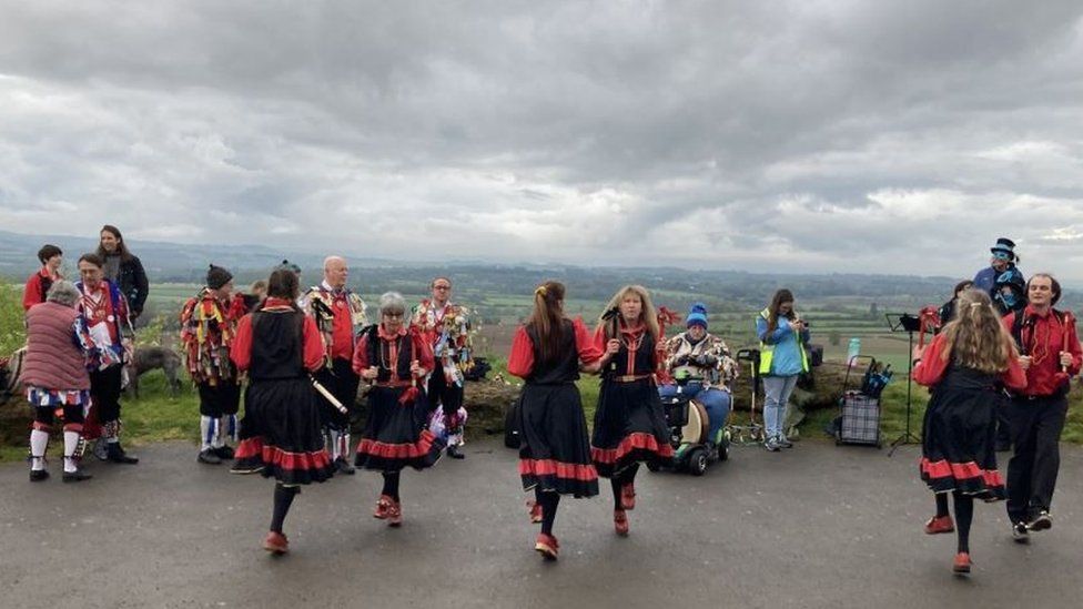 A group of Morris dancers