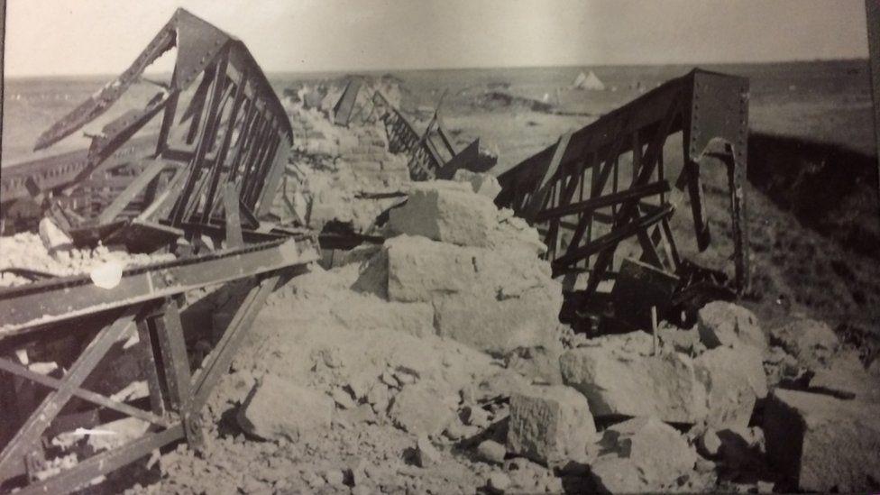 Bridge blown up by the Boers