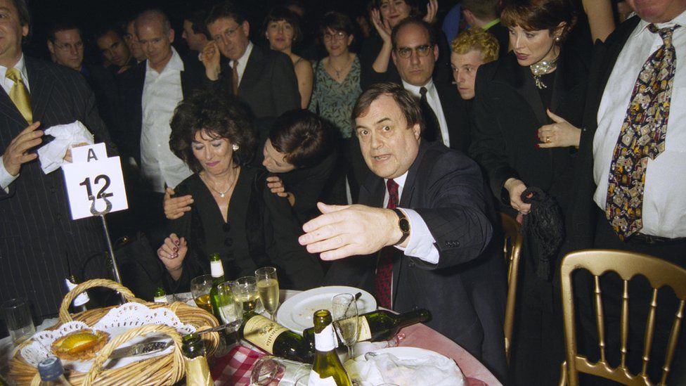 John Prescott and his wife shortly after getting swilled, 1998