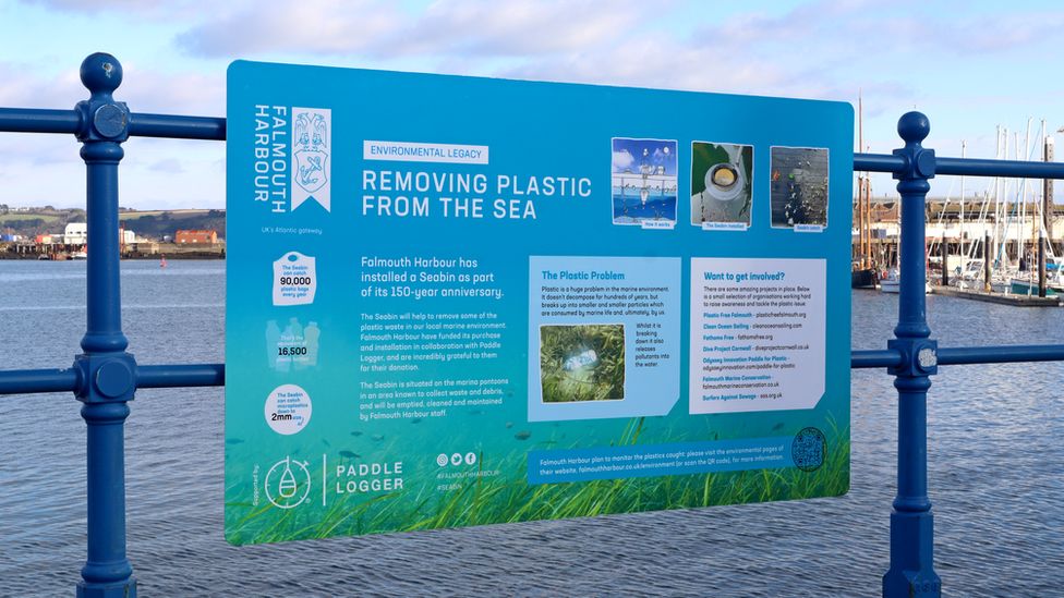 Falmouth Harbour environmental legacy sign