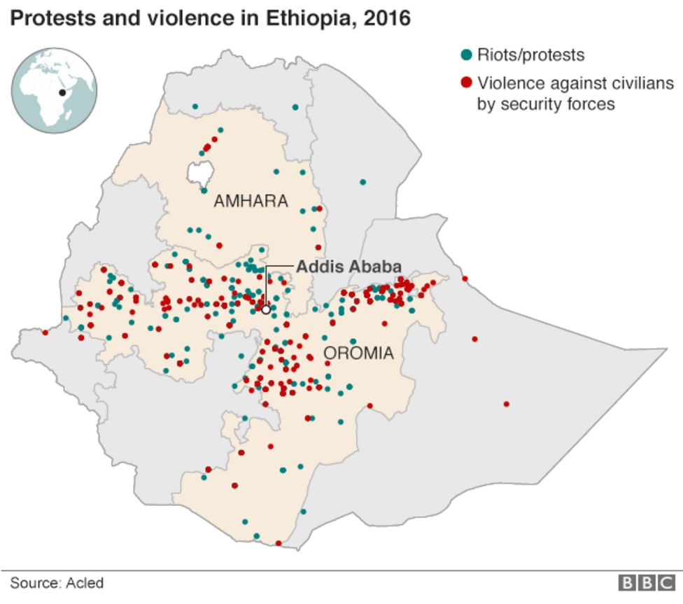 Ethiopia declares state of emergency amid protests BBC News
