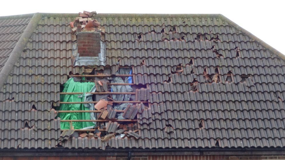 Eastbourne Homes Evacuated After Lightning Strike Bbc News 