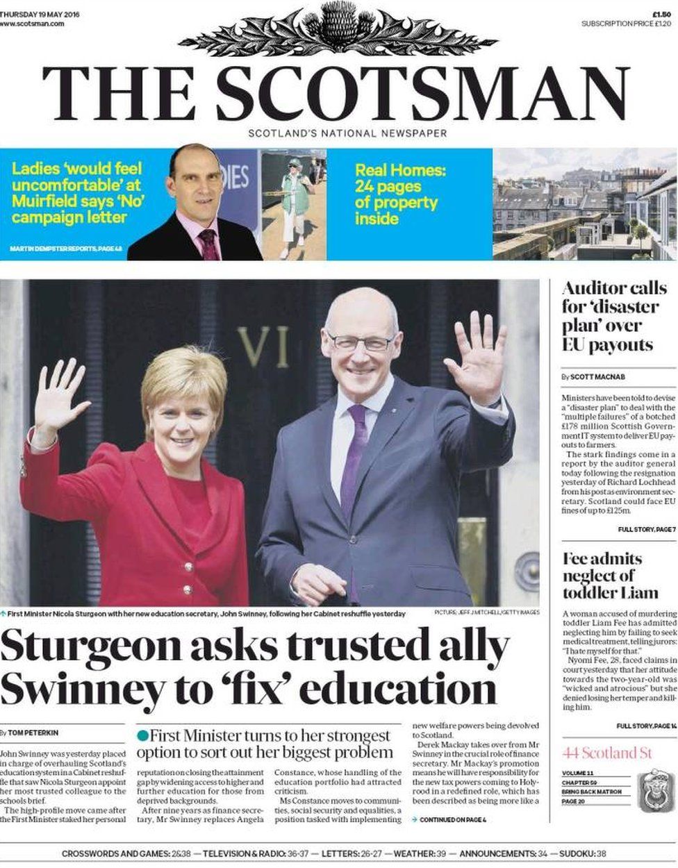 Scotland's papers reshuffle and 'sleaze' probe BBC News