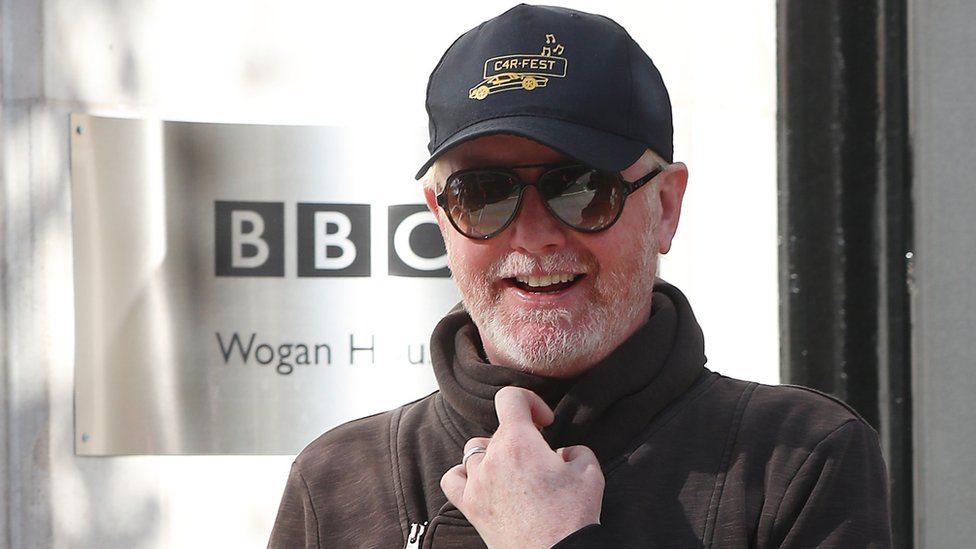 Chris Evans outside BBC Wogan House