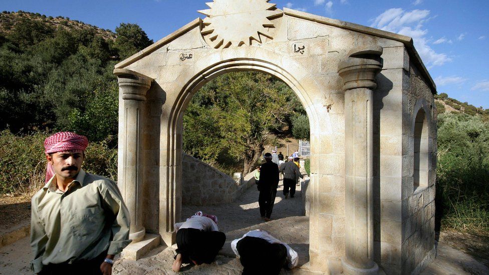 Members of the Yazidi religious sect